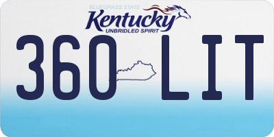 KY license plate 360LIT