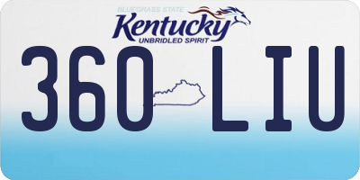 KY license plate 360LIU