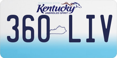 KY license plate 360LIV