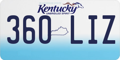 KY license plate 360LIZ