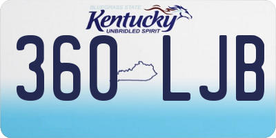 KY license plate 360LJB