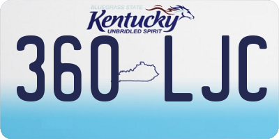 KY license plate 360LJC