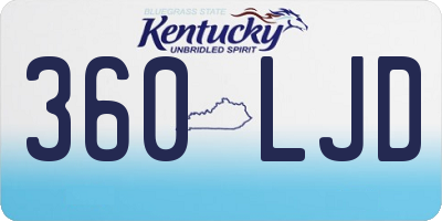 KY license plate 360LJD