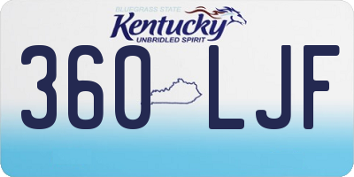 KY license plate 360LJF