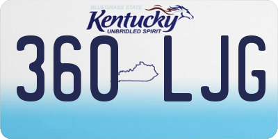 KY license plate 360LJG