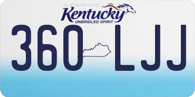KY license plate 360LJJ