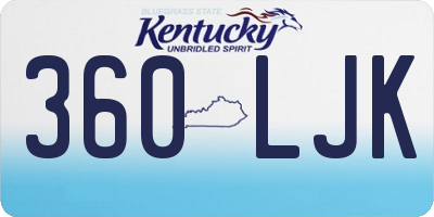 KY license plate 360LJK