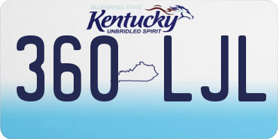 KY license plate 360LJL
