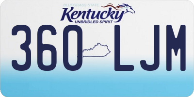 KY license plate 360LJM