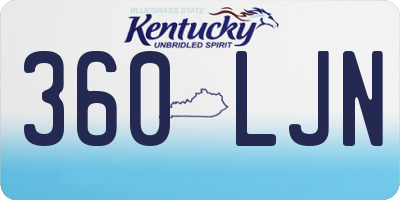 KY license plate 360LJN