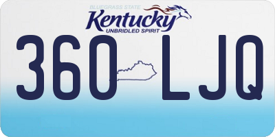 KY license plate 360LJQ