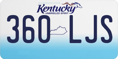 KY license plate 360LJS