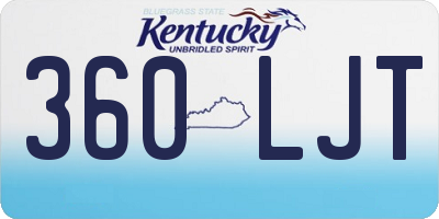 KY license plate 360LJT