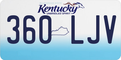 KY license plate 360LJV