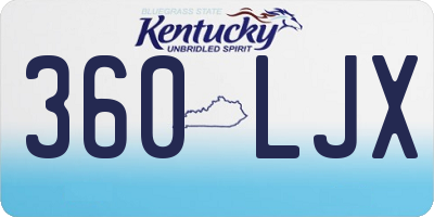 KY license plate 360LJX