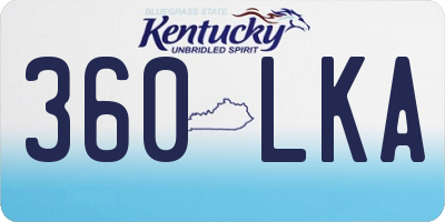 KY license plate 360LKA