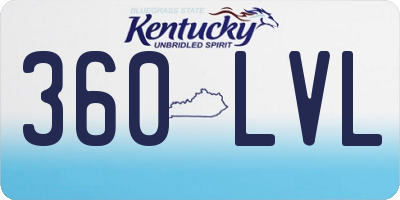 KY license plate 360LVL