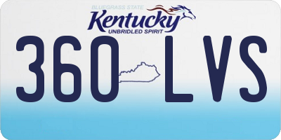 KY license plate 360LVS