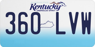 KY license plate 360LVW