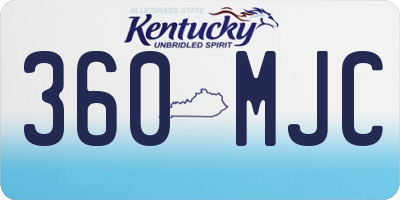 KY license plate 360MJC