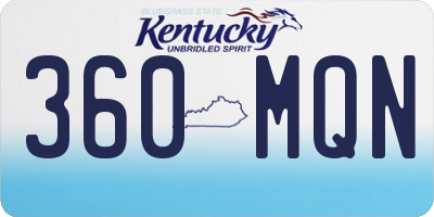 KY license plate 360MQN