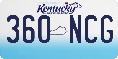 KY license plate 360NCG