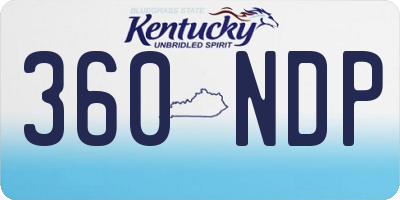 KY license plate 360NDP