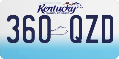 KY license plate 360QZD