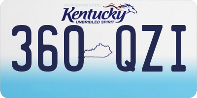 KY license plate 360QZI
