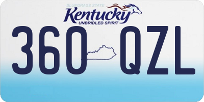 KY license plate 360QZL
