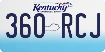 KY license plate 360RCJ