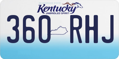 KY license plate 360RHJ