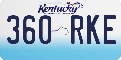 KY license plate 360RKE