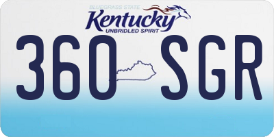 KY license plate 360SGR