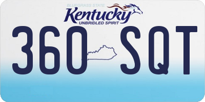KY license plate 360SQT