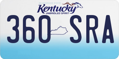 KY license plate 360SRA
