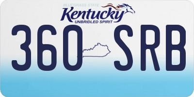 KY license plate 360SRB