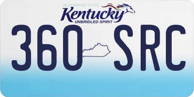 KY license plate 360SRC