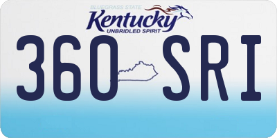 KY license plate 360SRI
