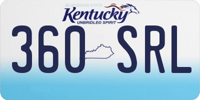 KY license plate 360SRL