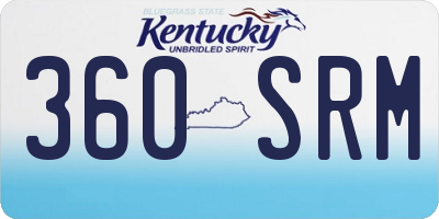 KY license plate 360SRM