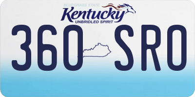 KY license plate 360SRO