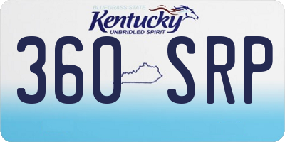 KY license plate 360SRP