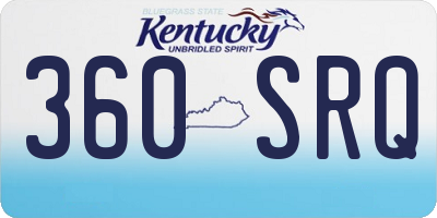 KY license plate 360SRQ