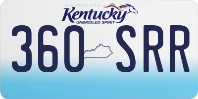 KY license plate 360SRR