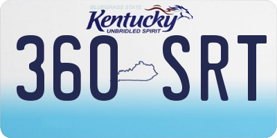 KY license plate 360SRT