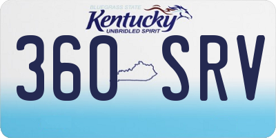 KY license plate 360SRV