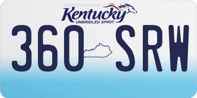 KY license plate 360SRW