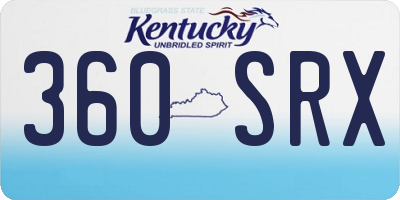KY license plate 360SRX