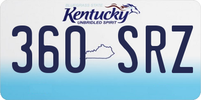 KY license plate 360SRZ